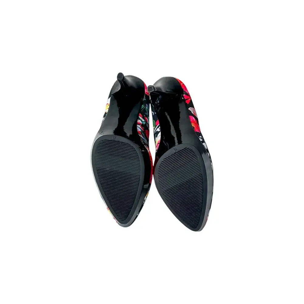 X Appeal Multicolor Floral Platform Pumps - Size 7.5